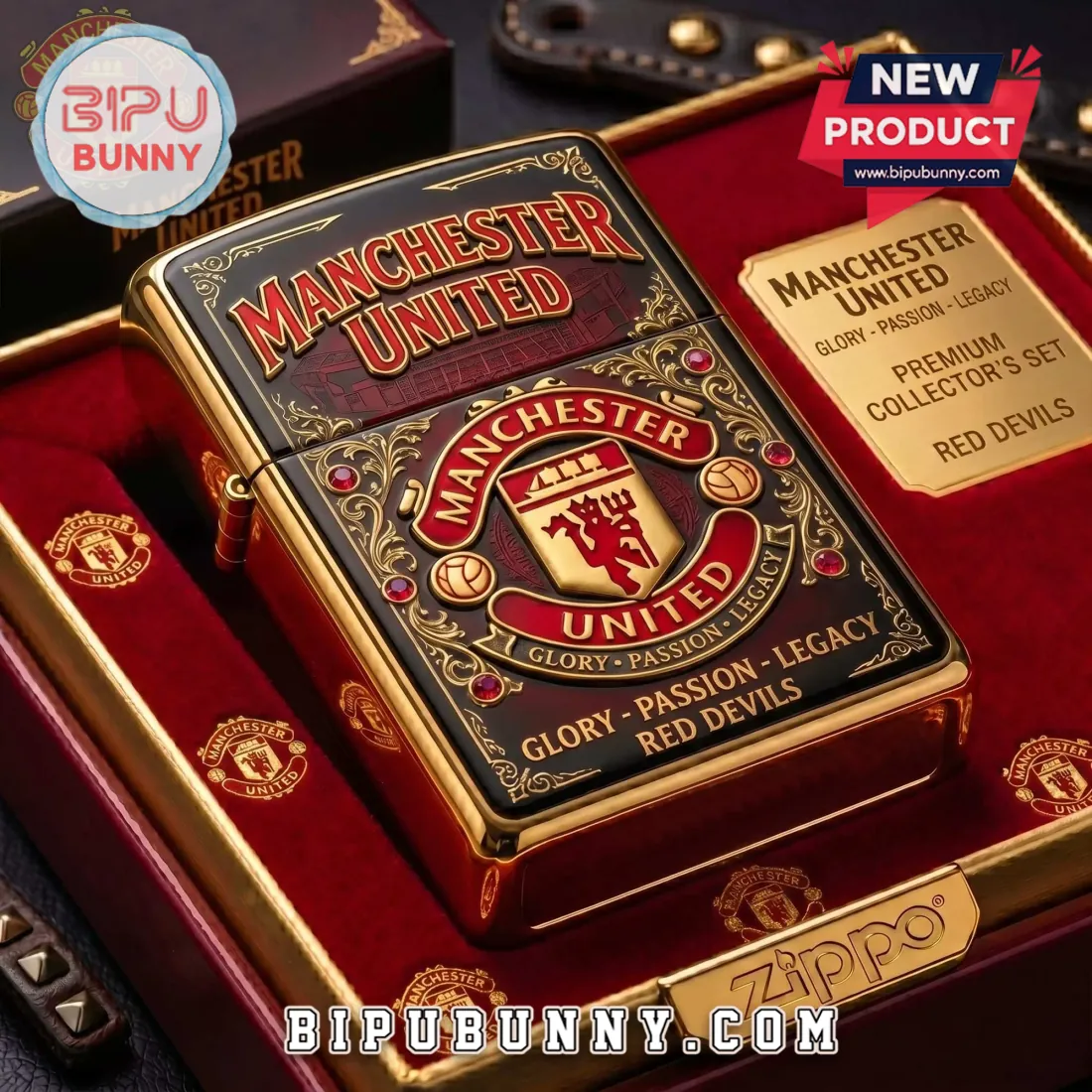 Manchester United Zippo Premium Collector’s Lighter Case Manchester United Zippo Premium Collector’s Lighter Case