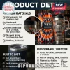 Dark silver Megadeth heavy metal mug, skull and guitar design, 'PEACE SELLS BUT WHO'S BUYING?' text, orange tie-dye YETI box!