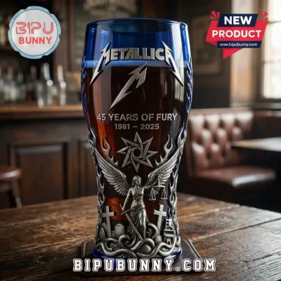 Metallica 45th Anniversary 1981-2025 Blue Beer Glass