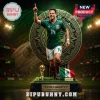 Green Mexico soccer jersey #14 Chicharito Javier Hernandez statue, gold Aztec calendar, World Cup trophy, Mexican flag!