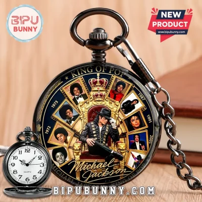 Michael Jackson King of Pop Golden Pocket Watch