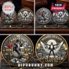 Round collectible coins featuring Michael Jackson, King of Pop text, dance poses, and gold or silver metallic finish!