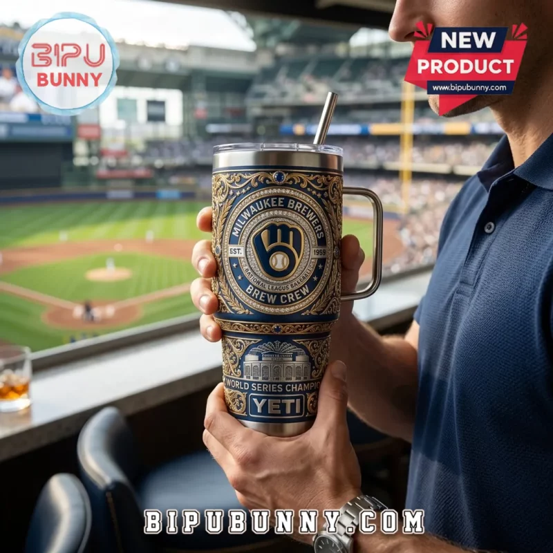Milwaukee Brewers YETI Stanley Tumbler 40oz - Bipubunny Store