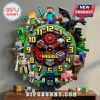 Minecraft themed wall clock, custom 