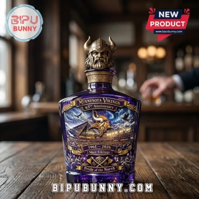 Minnesota Vikings 65th Anniversary Whiskey Decanter