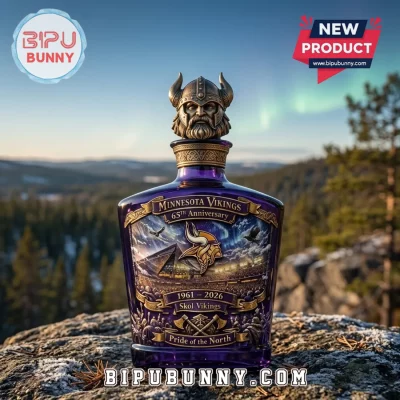 Minnesota Vikings 65th Anniversary Whiskey Decanter