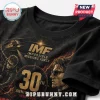 Black t-shirt with gold and red IMF Impossible Missions Force 30th Anniversary 1996-2026 graphic print and helicopter!