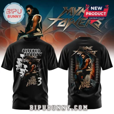 Myke Towers 2026 Tour Altered Reality Young Kingz 3 Official Pullover Hoodie