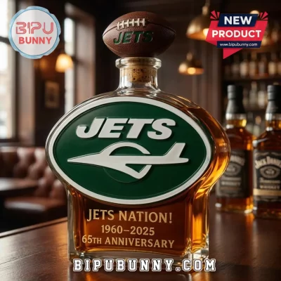 New York Jets 65th Anniversary 1960-2025 Commemorative Whiskey Bottle