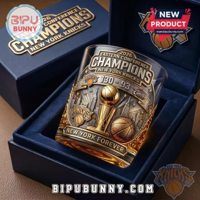 New York Knicks 2026 Conference Champions Limited Edition Whiskey Glass