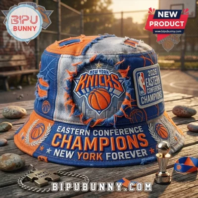 New York Knicks 2026 Eastern Conference Champions Bucket Hat