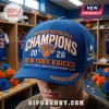 Blue New York Knicks 2026 Eastern Conference Champions baseball cap with orange and white embroidered team text!