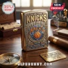 Gold metal lighter with New York Knicks 2026 Eastern Conference Champions logo and city skyline engraving!