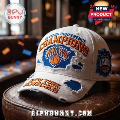 New York Knicks Eastern Conference Champions Distressed Baseball Cap