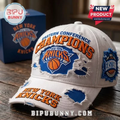 New York Knicks Eastern Conference Champions Distressed Baseball Cap