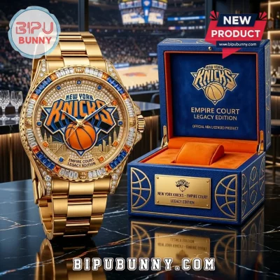 New York Knicks Empire Court Legacy Edition Gold Luxury Men’s Watch