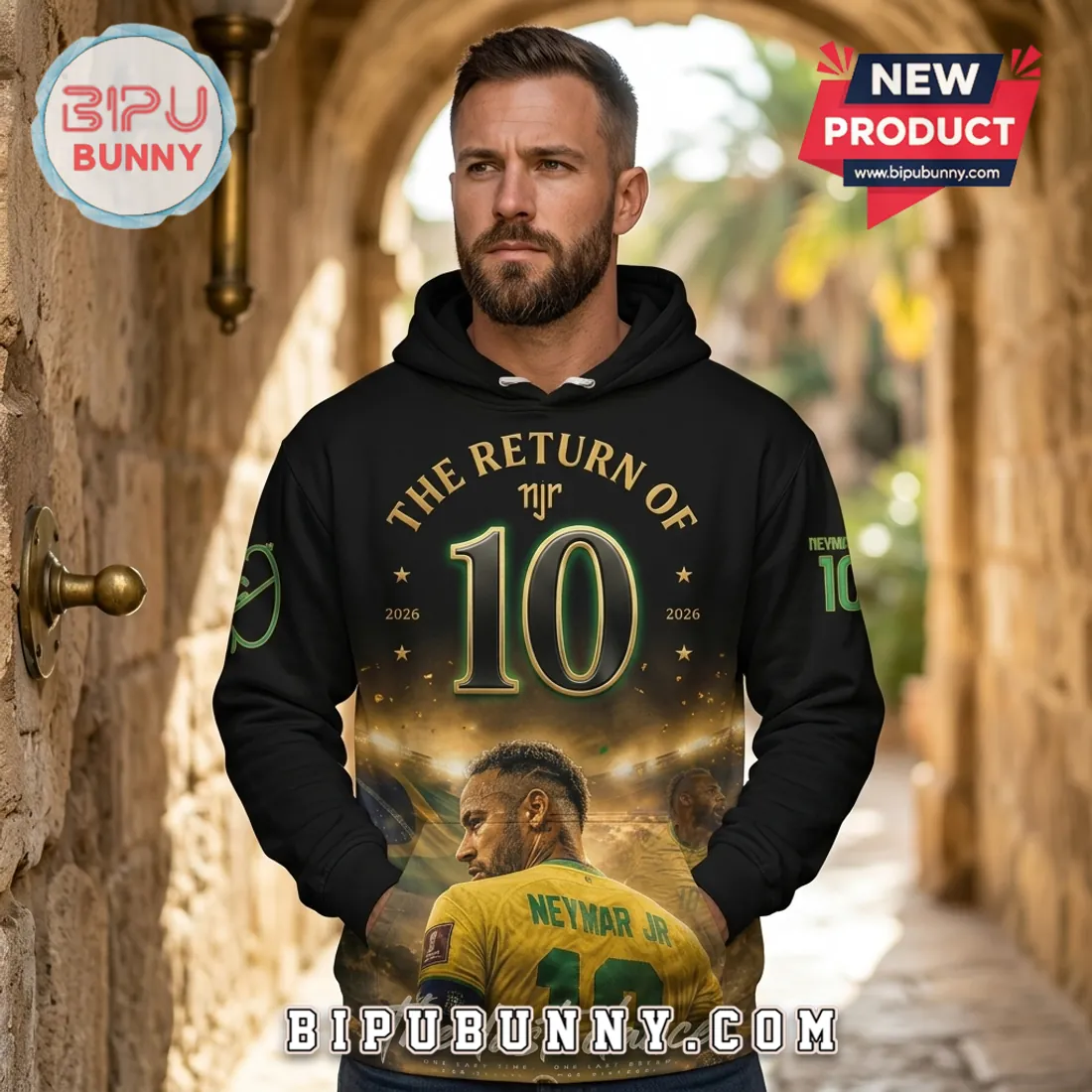 Neymar Jr. Brazil 2026 World Cup The Last Samba Football Hoodie Neymar Jr. Brazil 2026 World Cup The Last Samba Football Hoodie