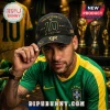 Black baseball cap featuring The Return Of NJR 10 We Did It Dad text with gold embroidery and stars on a athlete!