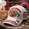Distressed white Ohio State Buckeyes cap, red 
