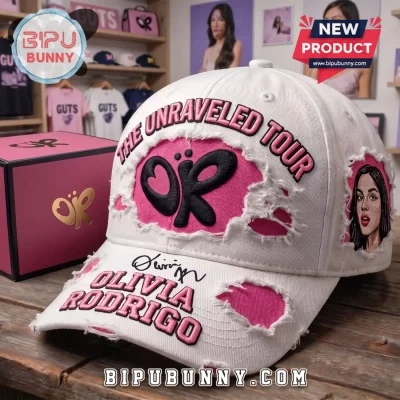 Olivia Rodrigo The Unraveled Tour Distressed Baseball Cap