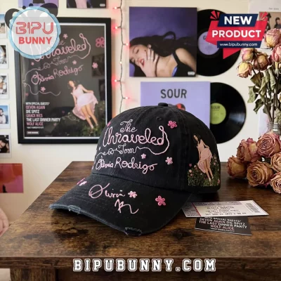 Olivia Rodrigo The Unraveled Tour Premium Distressed Baseball Cap