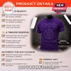 Purple Omega Psi Phi crew neck t-shirt with embossed Greek letters and emblem design on the front.!