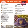 Purple distressed bucket hat with gold OMEGA PSI PHI ΩΨΦ text, paw prints, and SCHOLARSHIP EST. 1911 PERSEVERANCE UPLIFT embroidery!