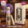 Omega Psi Phi LED fan, white with gold accents and fraternity crest! Purple POV display shows 