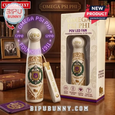 Omega Psi Phi Founded 1911 POV LED Hand Fan