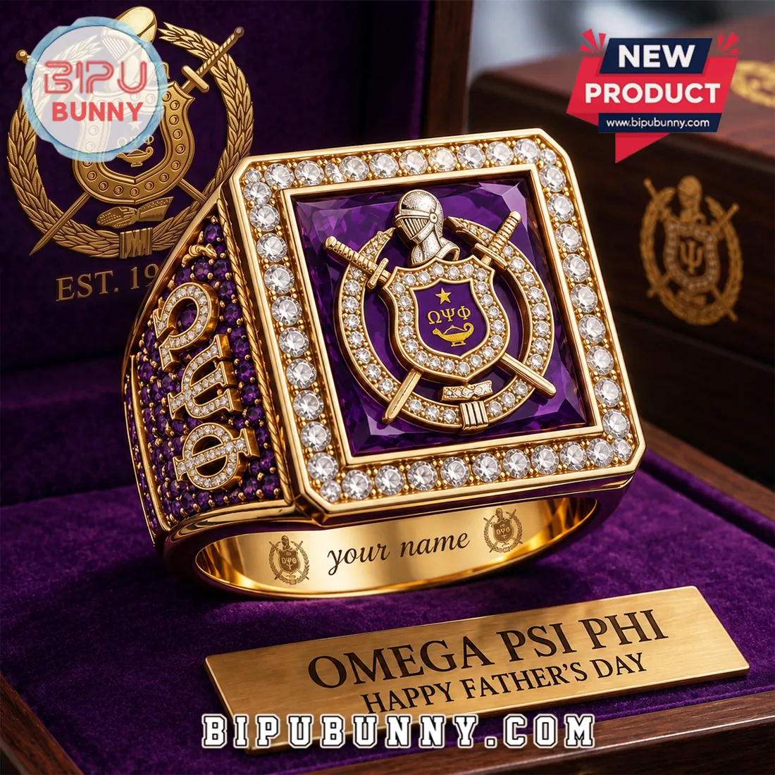 Omega Psi Phi Fraternity Personalized Ring Omega Psi Phi Fraternity Personalized Ring