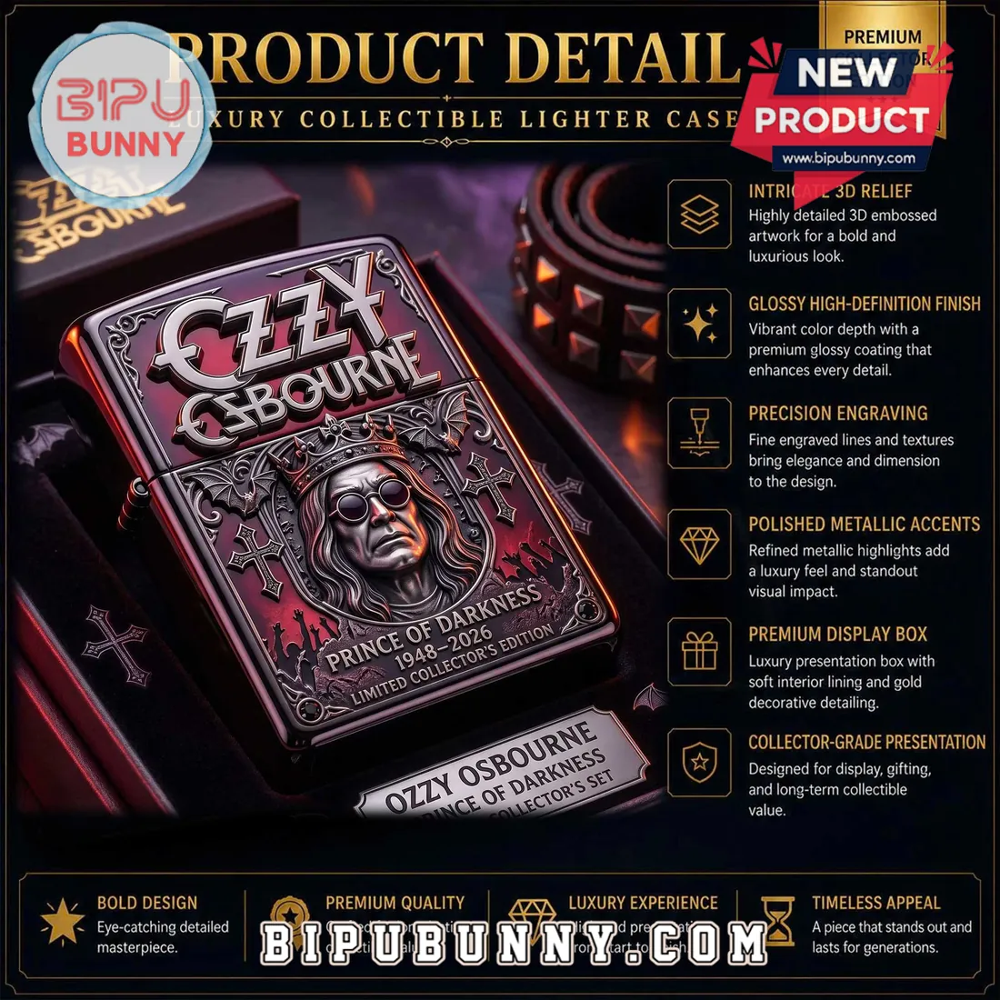 Ozzy Osbourne Prince of Darkness Limited Collector’s Edition Lighter Ozzy Osbourne Prince of Darkness Limited Collector’s Edition Lighter
