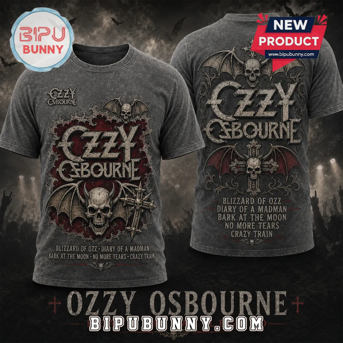 Ozzy Osbourne Vintage Heavy Metal Gothic Band Tee T-Shirt Ozzy Osbourne Vintage Heavy Metal Gothic Band Tee T-Shirt