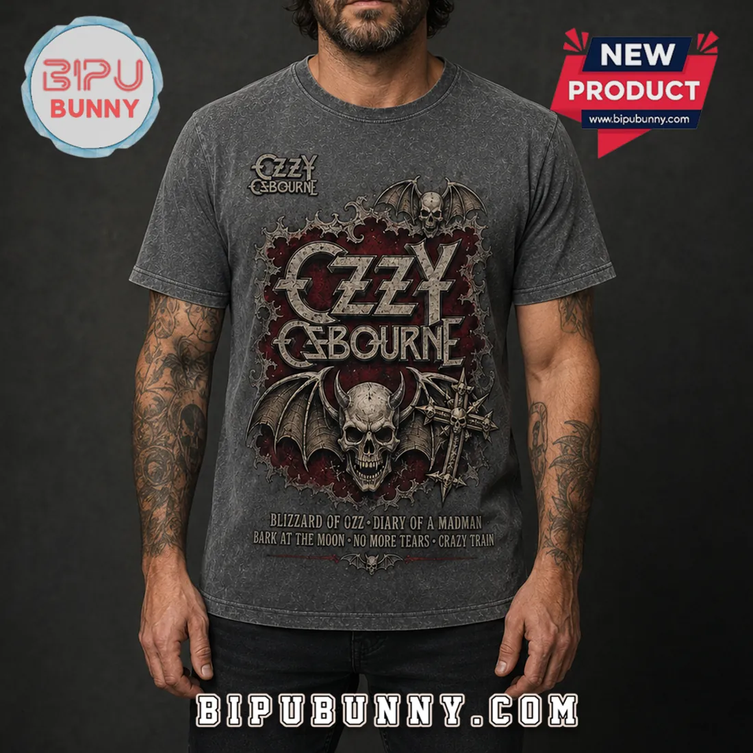 Ozzy Osbourne Vintage Heavy Metal Gothic Band Tee T-Shirt Ozzy Osbourne Vintage Heavy Metal Gothic Band Tee T-Shirt