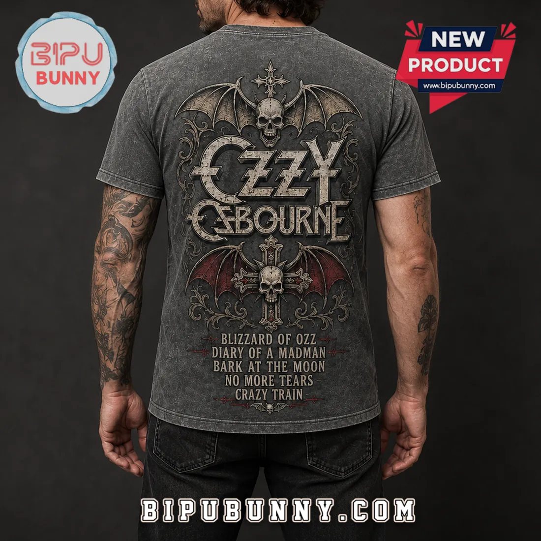 Ozzy Osbourne Vintage Heavy Metal Gothic Band Tee T-Shirt Ozzy Osbourne Vintage Heavy Metal Gothic Band Tee T-Shirt