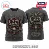 Grey Ozzy Osbourne metal t-shirt featuring skulls bats cross and song titles like Blizzard of Ozz and Crazy Train!