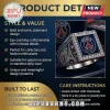 Bold silver-toned ring with dark blue face, clear stones, and Paris Saint-Germain logo! Features Eiffel Tower, Arc de Triomphe, 'ICI C'EST PARIS', '1970' text!