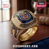 Gold Paris Saint-Germain 2026 UEFA Champions League championship ring with blue stone and diamond accents!