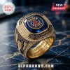 Gold Paris Saint-Germain 2026 UEFA Champions League championship ring with blue stone and white diamond accents!