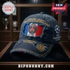Distressed blue denim baseball cap featuring PSG 2025-26 Champions League embroidery and a metal 2026 winner patch!