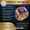 Gold PSG championship ring featuring 2026 UEFA text, blue gemstone center, and team logo on a dark red and blue background!