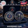 Silver Paris Saint-Germain medallions, one with 'ICI C'EST PARIS' and gems, the other with a trophy, Eiffel Tower, '1970' text!