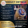Gold ornate championship ring with blue gemstone, red Eiffel Tower, Fleur-de-lis, 'PARIS SAINT-GERMAIN', 'AUGUST 12, 1970' text!