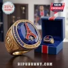 Gold championship ring with blue gem, red Eiffel Tower, gold fleur-de-lis! Text: PARIS SAINT-GERMAIN, AUGUST 12, 1970, PARIS!