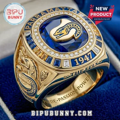 Parramatta Eels NRL Pride Passion Power 1947 Gold Tone Ring