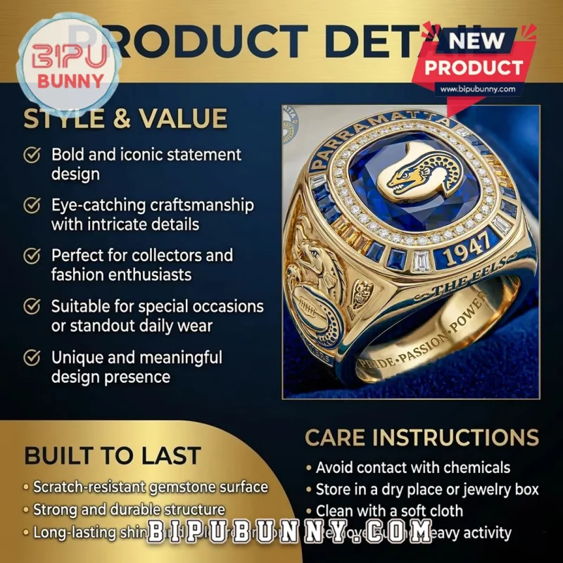 Nrl Rin Parramatta Eels NRL Pride Passion Power 1947 Gold Tone Ring - Bipubunny ...