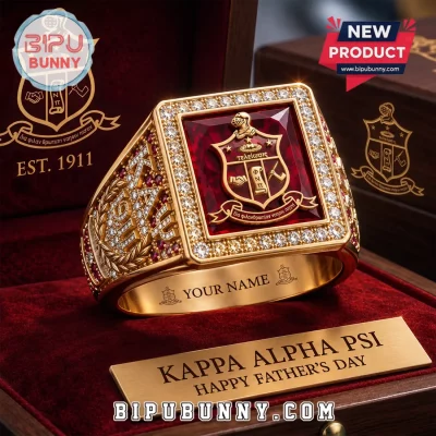 Personalized Kappa Alpha Psi Gold Fraternity Ring
