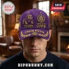 Purple baseball cap with gold Omega Psi Phi branding, bulldog mascot, and shield logo design!