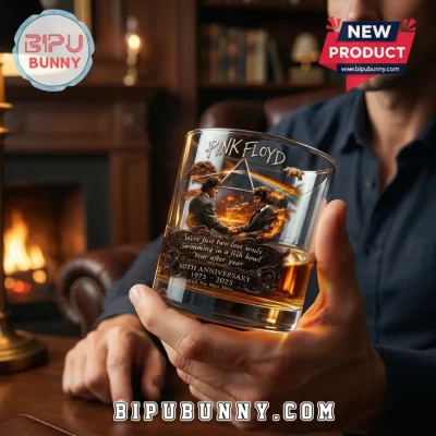 Pink Floyd Wish You Were Here 50th Anniversary Whiskey Glass