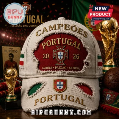 Portugal Football Champions 2026 Distressed Baseball Cap
