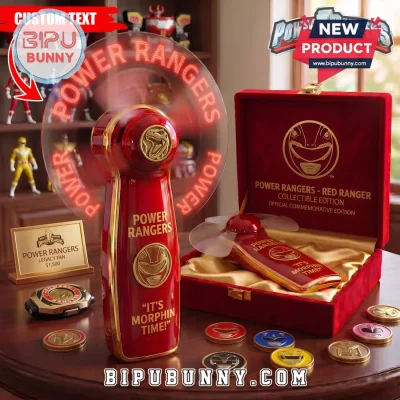 Power Rangers Red Ranger Collectible LED Portable Hand Fan